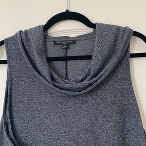 Banana Republic Cowl Neck Jersey Dress - Gray - XL